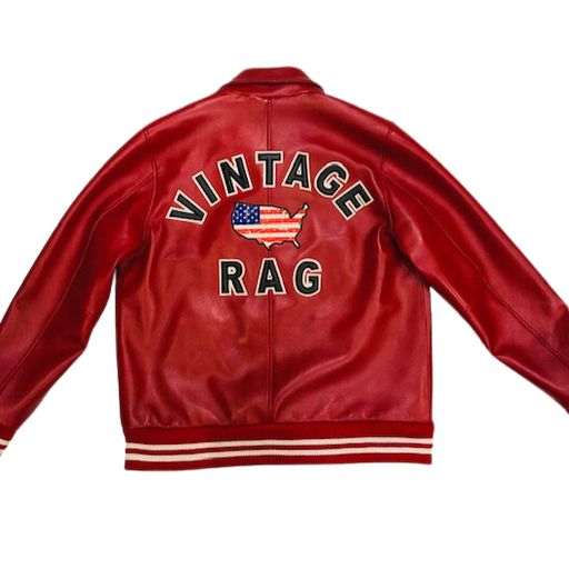 RED LEATHER VARSITY